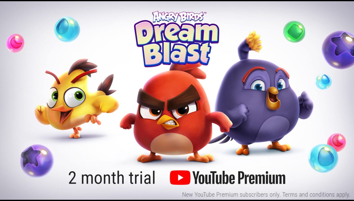 Claim 2 free months of YouTube Premium in a new Angry Birds Dream Blast  event! - Rovio