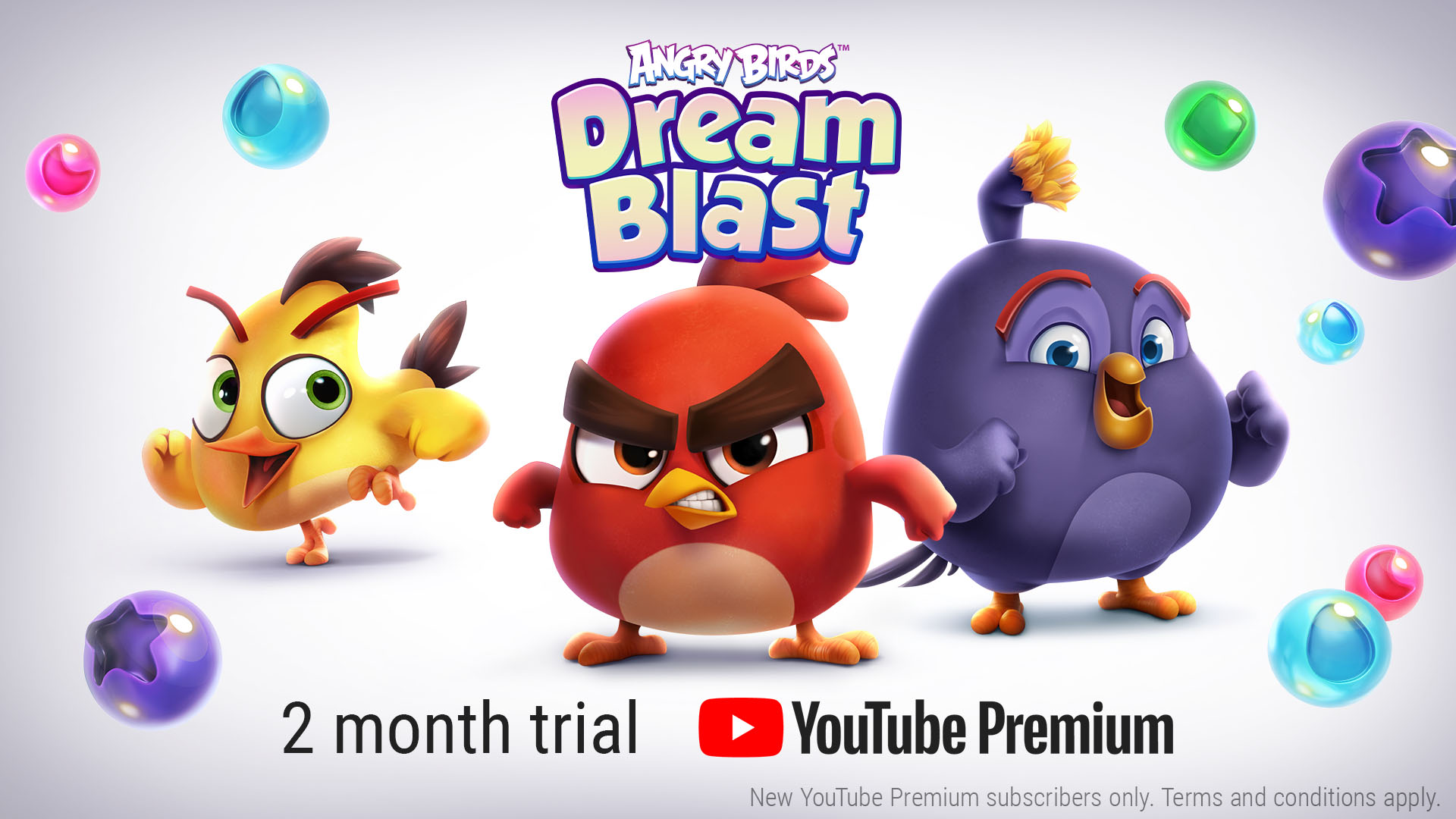 Claim 2 free months of YouTube Premium in a new Angry Birds Dream Blast  event! - Rovio